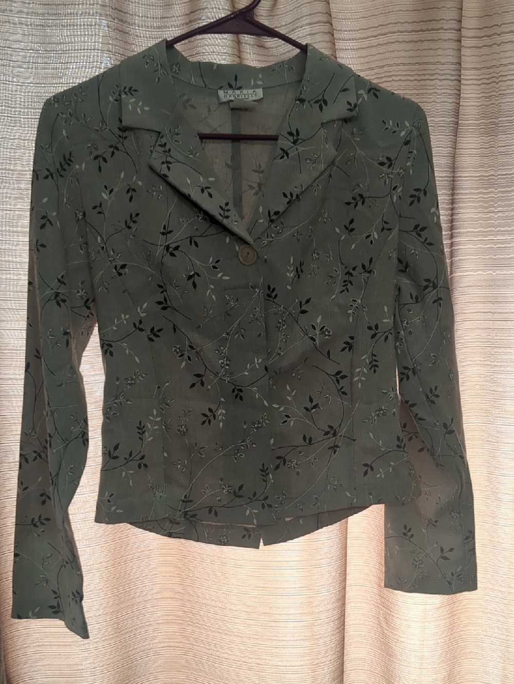 Gray Maria Gabrielle Lightweight Polyester Suit Jacket
